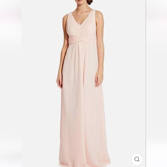 Adrianna Papell Weddington Way Scarlett Womens Pleated Prom Evening Dress - Picture 1 of 9